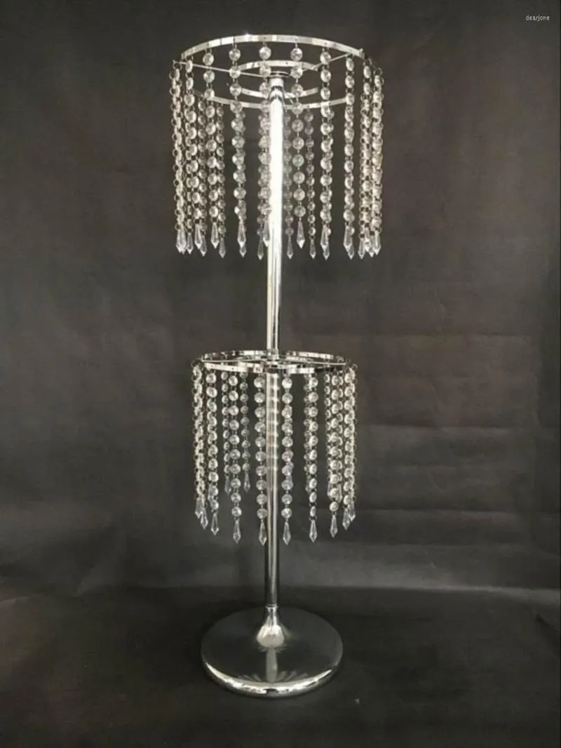 Party Decoration 75 cm Tall Silver Crystal Wedding Flower Stand Bord Centerpiece Event 10st/Lot