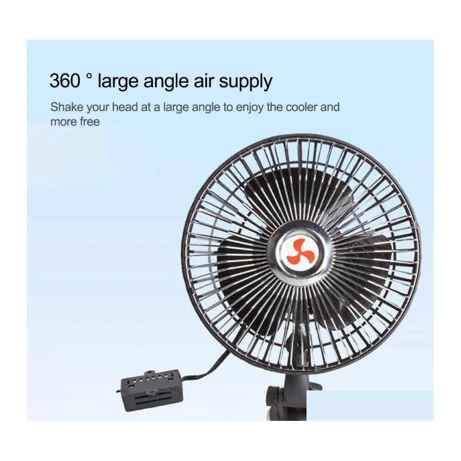 Other Home Decor Electric Fan 6 Moving Head 360 Rotating Suction Cup Decorative Fans Decoration Crafts Drop Delivery Garden Ot3X9