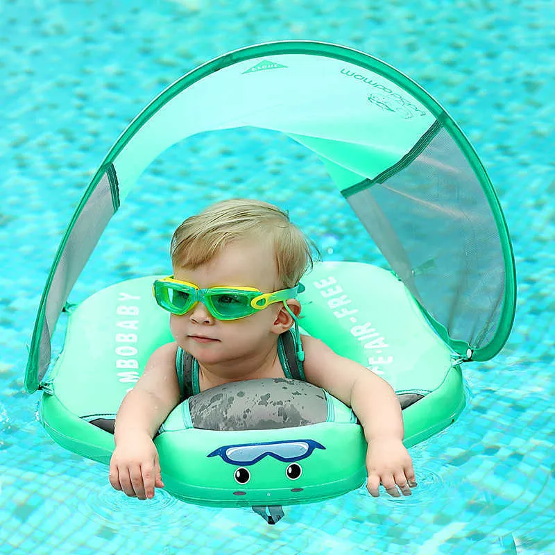 Life Vest Buoy Baby Swimming Float Ring Swim Trainer Non-Inflatable Sunshade Kids Float Lying Swimming Pool Toys Bathtub For Accessories T221214