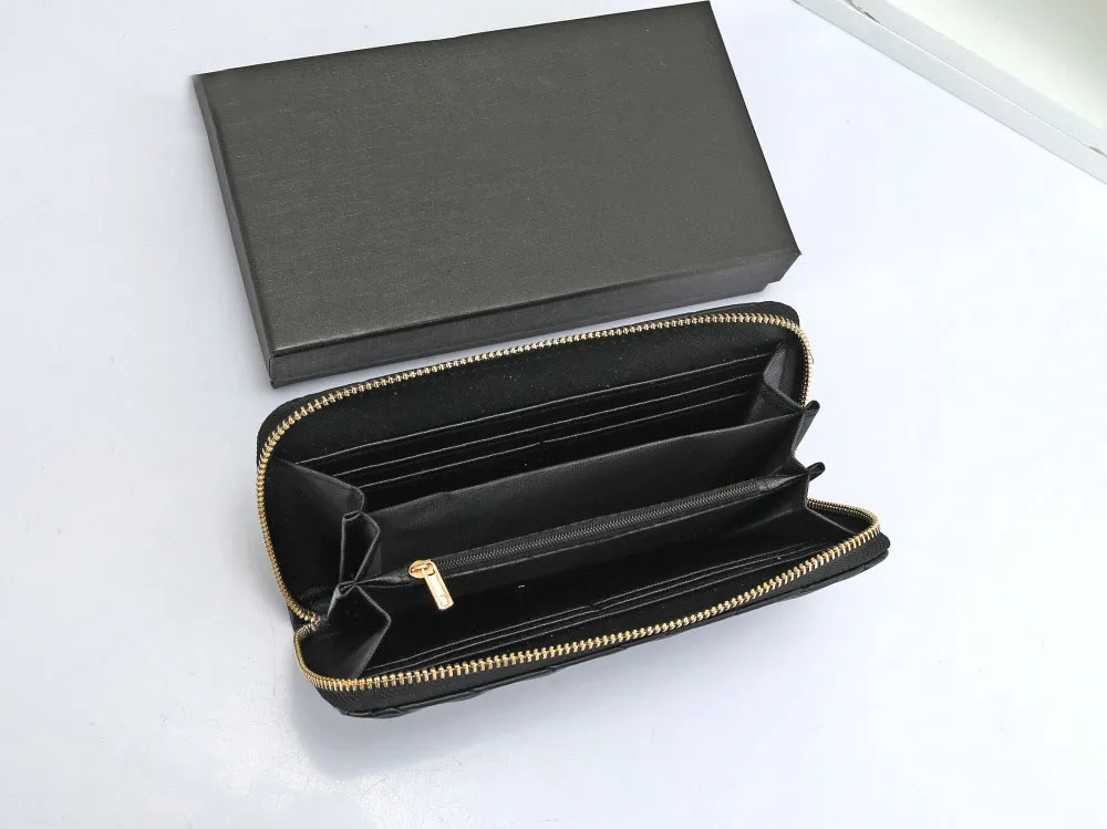 Classique mode luxe designer portefeuille porte-monnaie porte-cartes minces portefeuilles pour femmes en cuir capacité sac à main sacs à main multi slot zéro wa287C