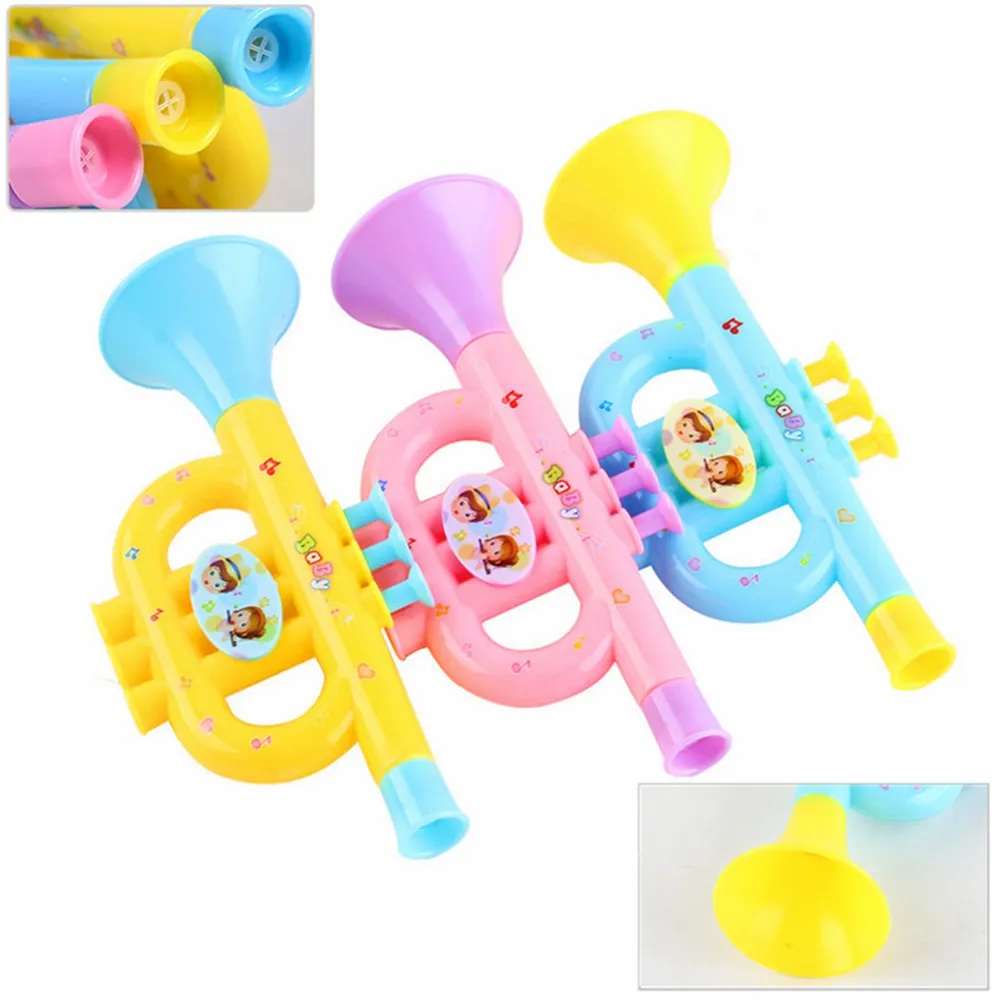 Colore casuale Giocattoli musicali per bambini Giochi di novità Giocattolo per la prima educazione Colorato tromba per bambini Strumenti musicali per bambini Regalo per bambini 1197