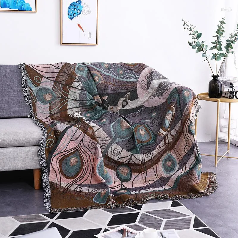 Krzesło Covery Prosty duszpasterski odkoptowa sofa kocowy wzór motyla miękki dekoracyjny ręcznik Kanałowe koce do domu wystrój domu