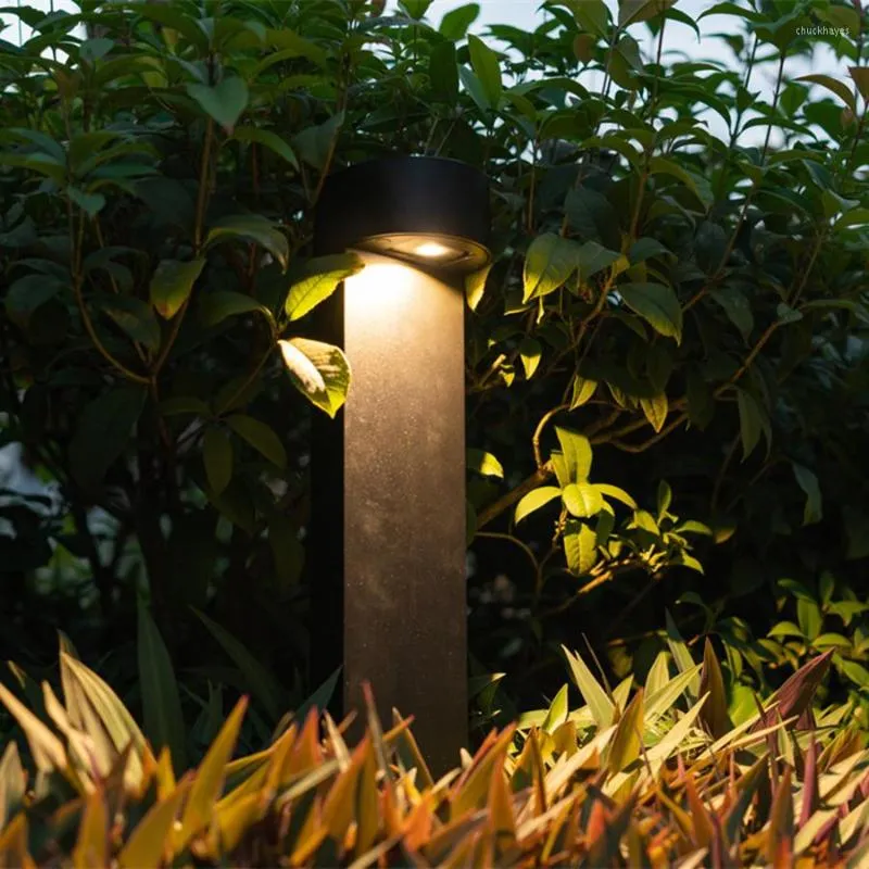 Thrisdar 60 cm utomhus trädgård pelare ljus vattentät landskap gräsmatta lampa gjuten aluminium villa väg pollards