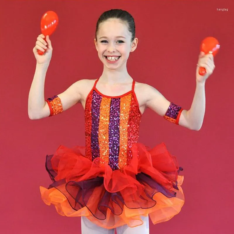 Stage Wear Sequin Camisole Ballet Tutu Robe pour filles Femme Costume de danse Robes Femmes C52