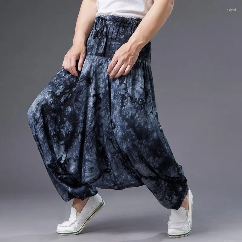 Ubranie etniczne letni styl haczy barwione spodnie bawełniane lniane wiejskie fala literatury chińska