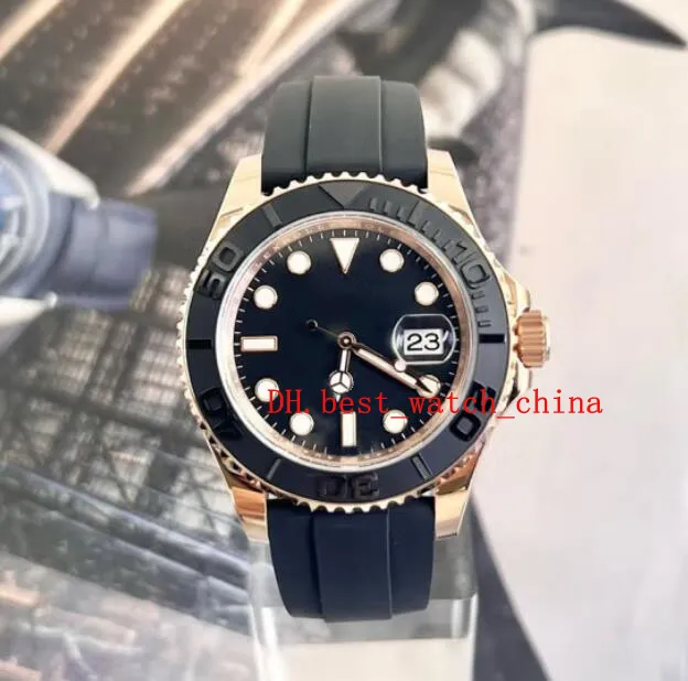 Bekijk 116655 Bracelet Black Dial met kalenderblacklet vouw elkaar jacht mannelijk horloge. 40 mm