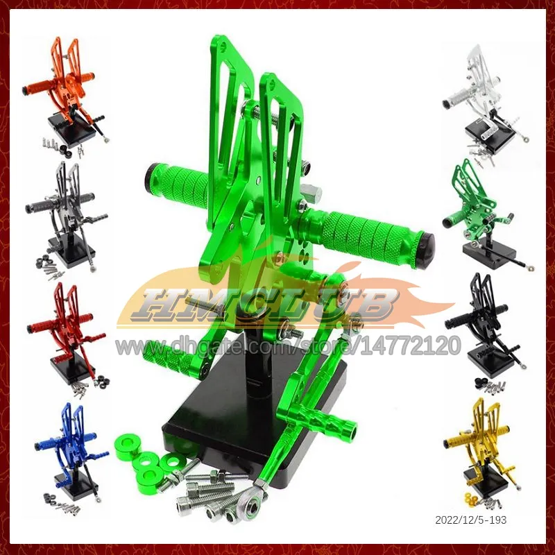 Motorcykel justerbar CNC fotst￶d Fotpeg bakre pedal f￶r Kawasaki Ninja ZZR400 ZZR 400 ZZR-400 01 02 03 04 05 06 07 01-07 CNC FOT PEGS FOOTREST BESLUTSKIT 8COLORS