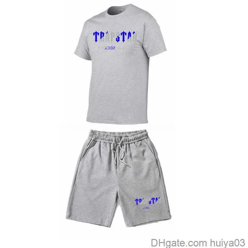 2022 Новый TrapStar Suit Set Men Shorts Shorts Sets Summer Sportswear Jogging Pants Streetwear Tops Tshir