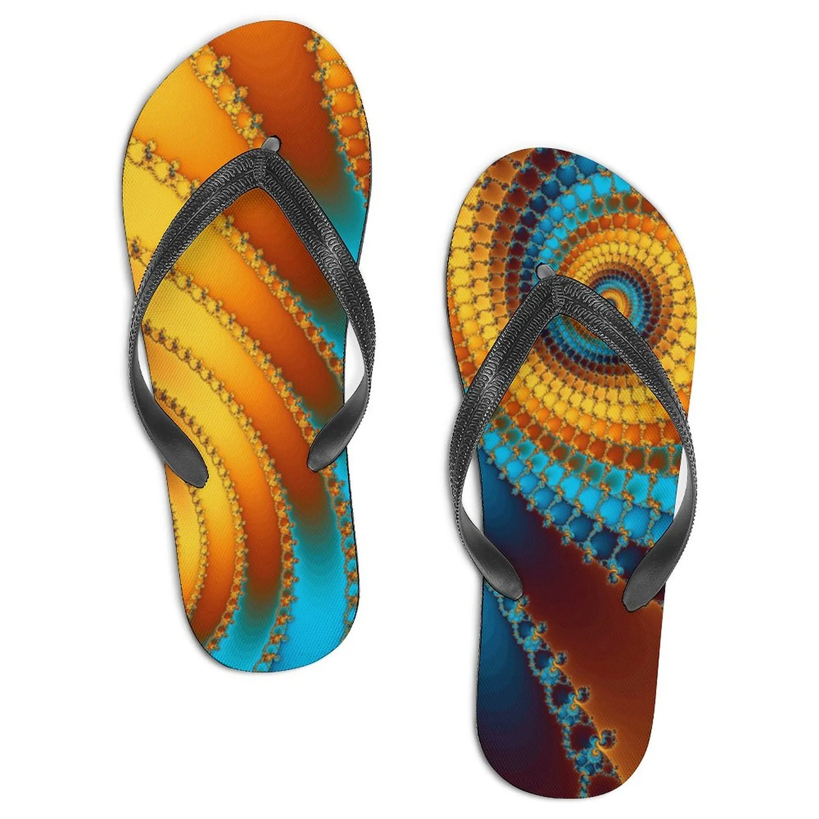 Slipper Objektträger Sandalen Custom Muster DIY Design Casual Schuhe Größe 39-46 Fractal-7212396