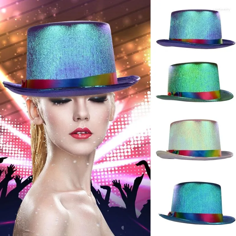 Berets Top Hat Magician Pork Pie Bowler Jazz Stage -uitvoeringen Carnaval Fancy Dress Costume Accessoire