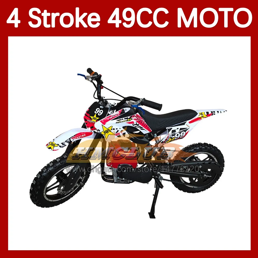 Mini Motorrad 4 Takt 49CC 50CC ATV Offroad Echtes Superbike Benzin Power Autocycle Roller Erwachsene Kinder Rennmotorrad Junge Mädchen Spielzeug Dirt Bike Geburtstagsgeschenke