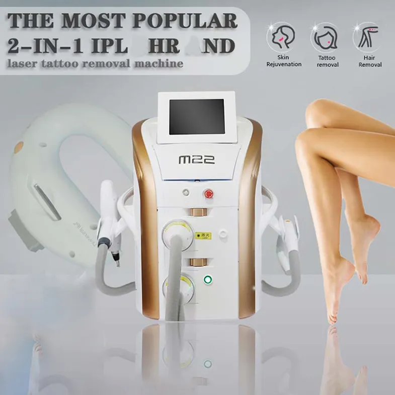 M22 IPL Opt Laser Hair Removal Huid Verjonging en Q-Switched ND YAG Laser Tattoo Verwijder machine