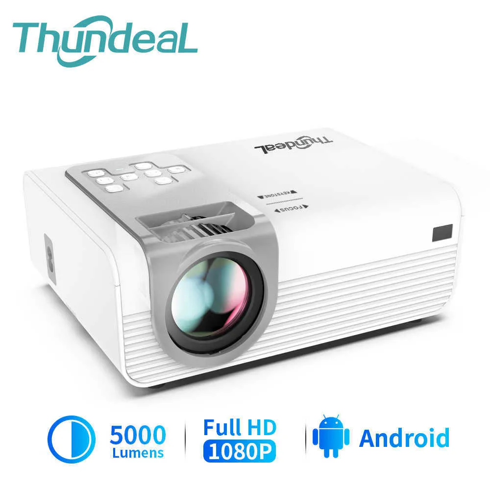 أجهزة العرض Thundeal TD90 Pro Ful HD Projector Mini LED Android WiFi TD90PRO Native 1080p Projector Video Home Cinema 3D Portable Proyector T221216