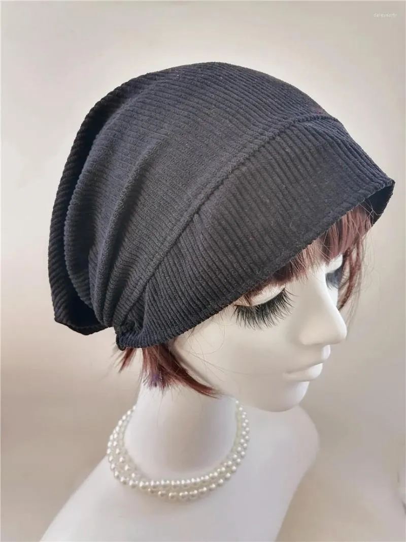 Baskenmütze, schwarzer Cord, Vintage-Damenmütze, Mädchen-Mütze, Bohemia-Kappen, japanischer Stil, Kopfbedeckung, mittelalterliche Dienstmädchen-Mütze, Beanie