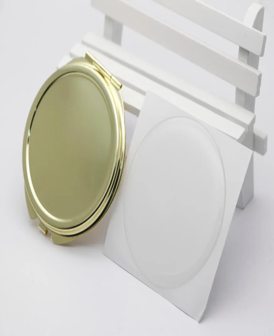 5 sztuk Złote Compact Mirror Poleśnia Powiadomienie Dia 51 mm kieszeni luster