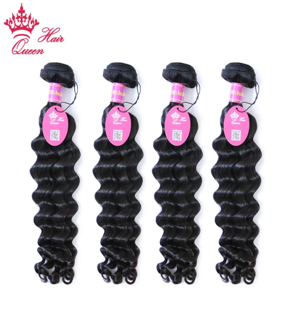 Queen hair products Mixed length 12 to 28inch 4pcs lot brazilian virgin hair extensions more wave DHL Fast Human Hair Ext4798656