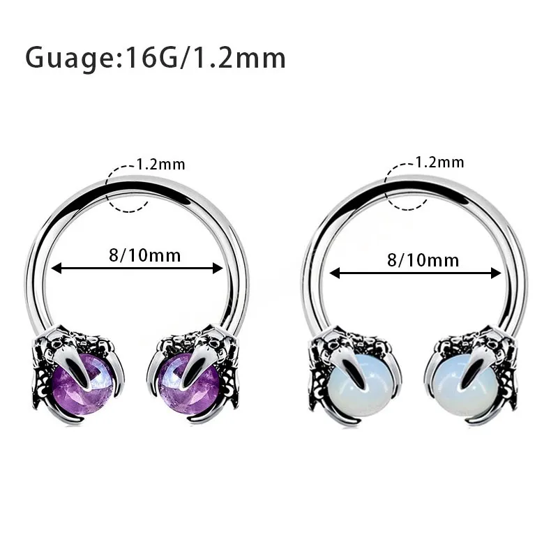 Surgical Steel Devil Claw Nose Ring Company, Septum Piercing