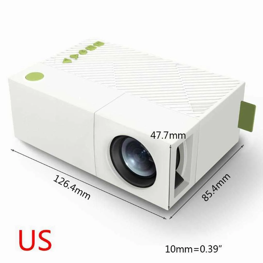 Projetores LED Projector 600 Lumens 320x240 Pixels suporta Full HD 1080p HDMI compatível