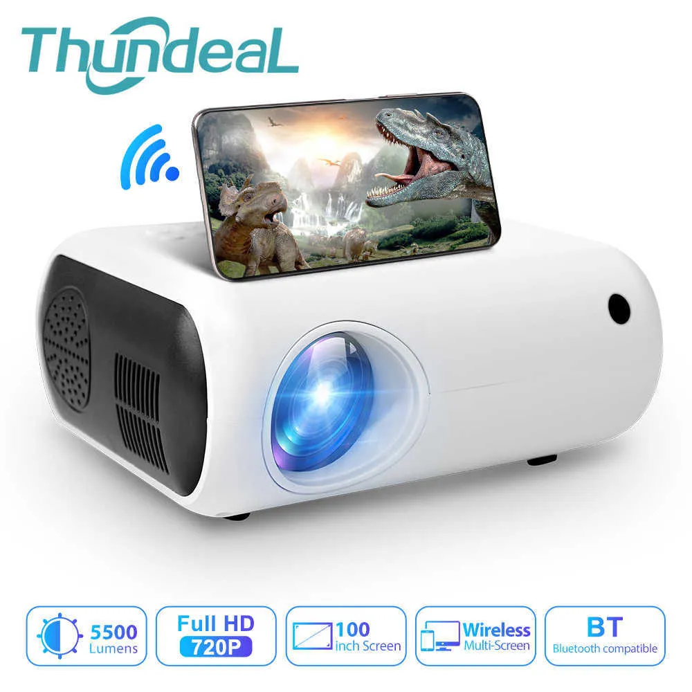 XGODY HY300 4K Mini Projector - 12000 Lumen LED, 1080P WiFi Bluetooth Portable Home Theater Projector With 2-Year Warranty