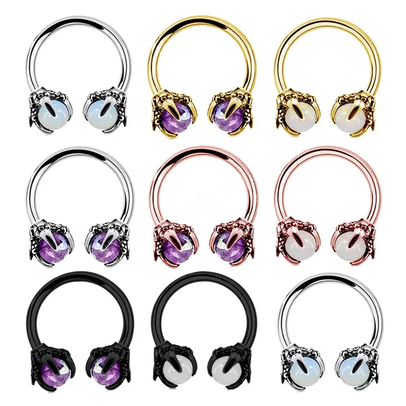 Surgical Steel Devil Claw Dangle Septum Ring Septum Piercing