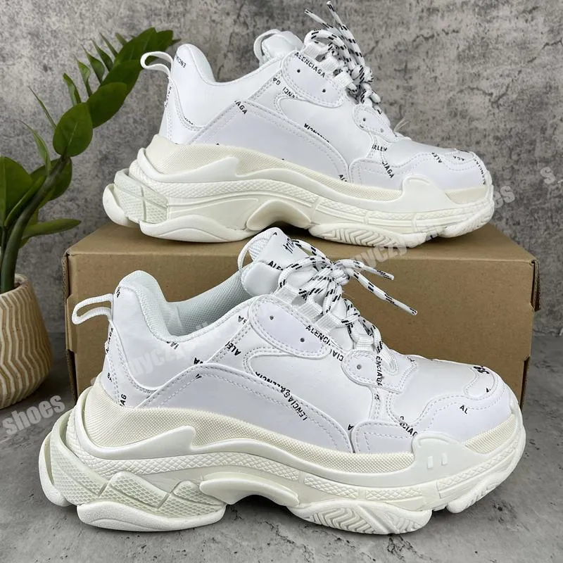 2022 new fashion Women Men Triple S Shoes Dad Casual Shoes Crystal Bottom Paris Leisure Sneakers For Vintage Old Grandpa Trainer high quality