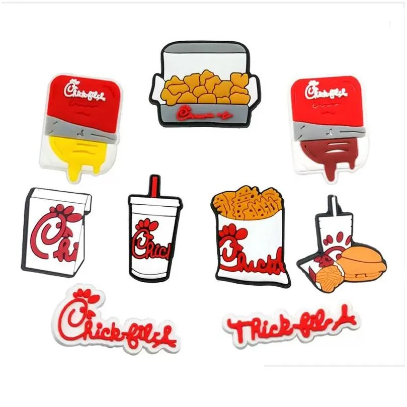 Wholesale Fast Food Chick Fil A Croc Charms For Red Tape Shoes Perfect For Decoration Parties And Gifts Fast Shipping From Shoes croccharms 0.08 DHgate.Com