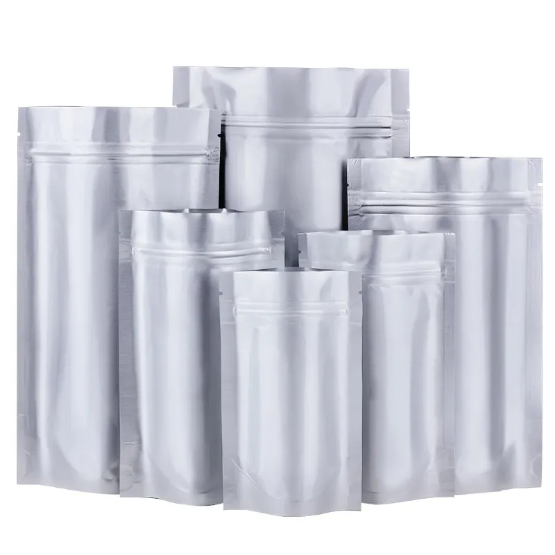 Wiele rozmiarów uszczelniające się worki stojaki Rozliczalny zapach woreczek aluminium folia zamek błyskawiczne jedzenie herbata do przechowywania torebki