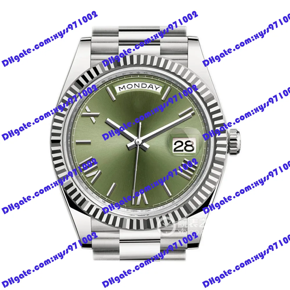 High-quality men's watch 2813 automatic mechanical watch 228239 40mm green Rome dial stainless steel wristwatch Calendar display 228238 watches sapphire crystal