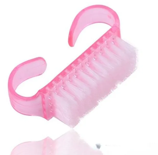 Brosse à poussière rose pour Nail Art, 6.5x3.5 cm, outils de nettoyage de la poussière, outil de manucure et de pédicure, accessoires pratiques pour ongles, vente en gros