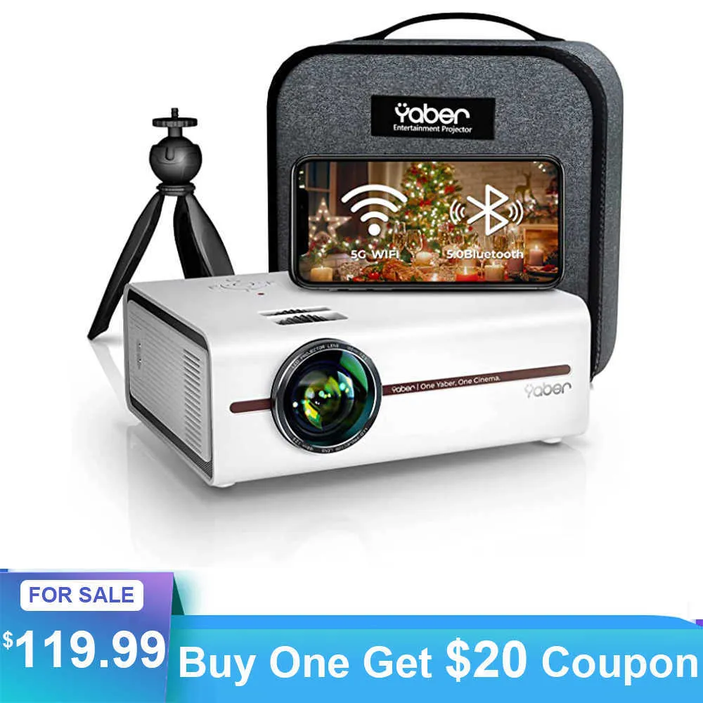 YABER V5プロジェクター小型8000lm YABER V5 V2 Mini Projector 5G WiFi Bluetooth 1080P Full HD