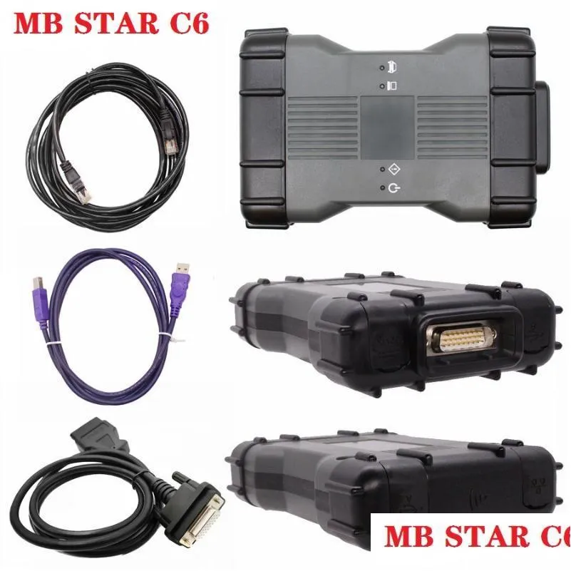 أدوات تشخيصية ستار C6 Doip أداة مع V2021.06 برنامج Professional Car SD Connect MB Mtiplexer 8 إسقاط تسليم الهواتف النقدية النارية DHQZK