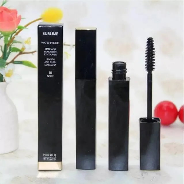 Luxusmarke Sublime Wimperntusche 6G wasserdichte Langzeitlänge und Curl Mascara Black Noir 0,21oz Augen Make -up Schönheit Schnelles Schiff