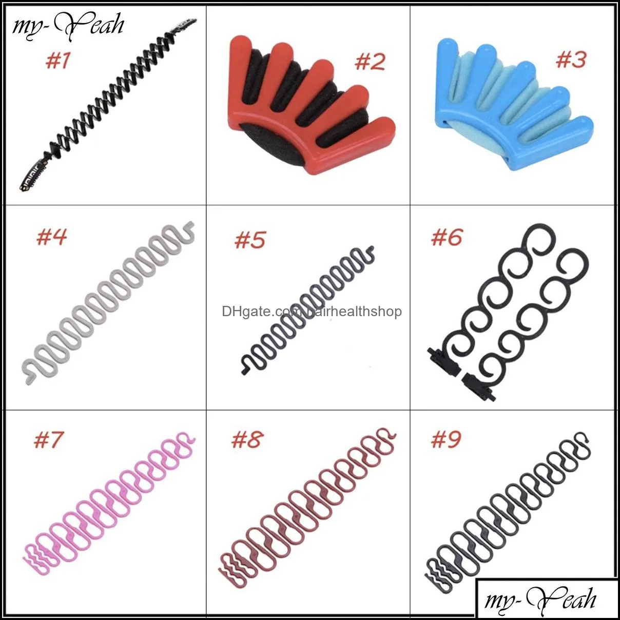 Braiders 9 Styles Lady French Hair Braiding Tool Weave Braider Roller Twist Styling Accessori fai da te Drop Delivery Products Care Dhqse