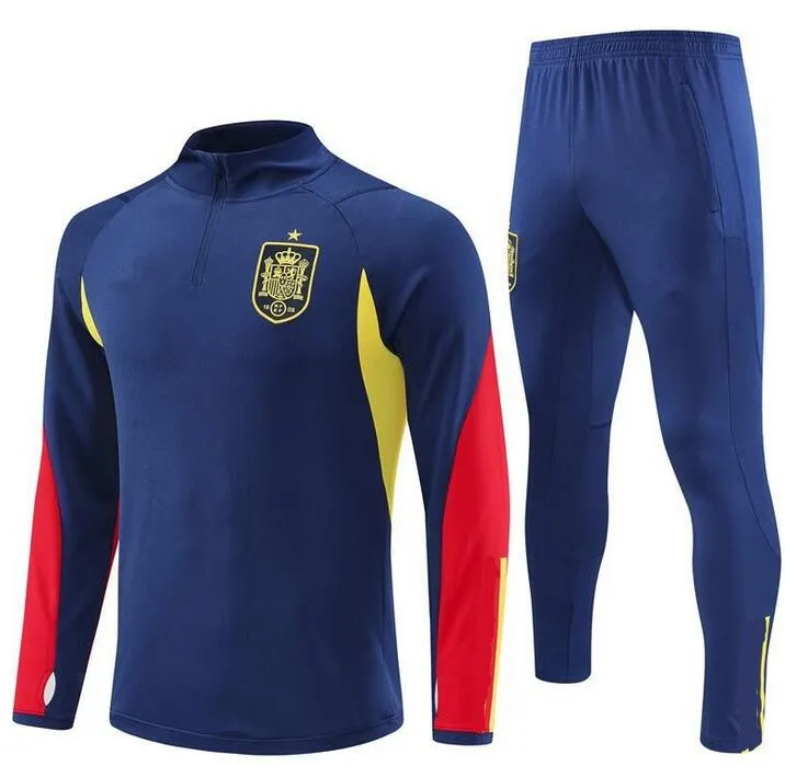 Spain Portugal France Men s Kids Football Tracksuit 2024 Breathable Soccer Training Suit Set