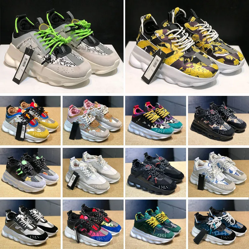 디자이너 이탈리아 캐주얼 신발 최고 품질의 체인 반응 야생 보석 체인 링크 트레이너 신발 스니커즈 EUR 36-45 2023