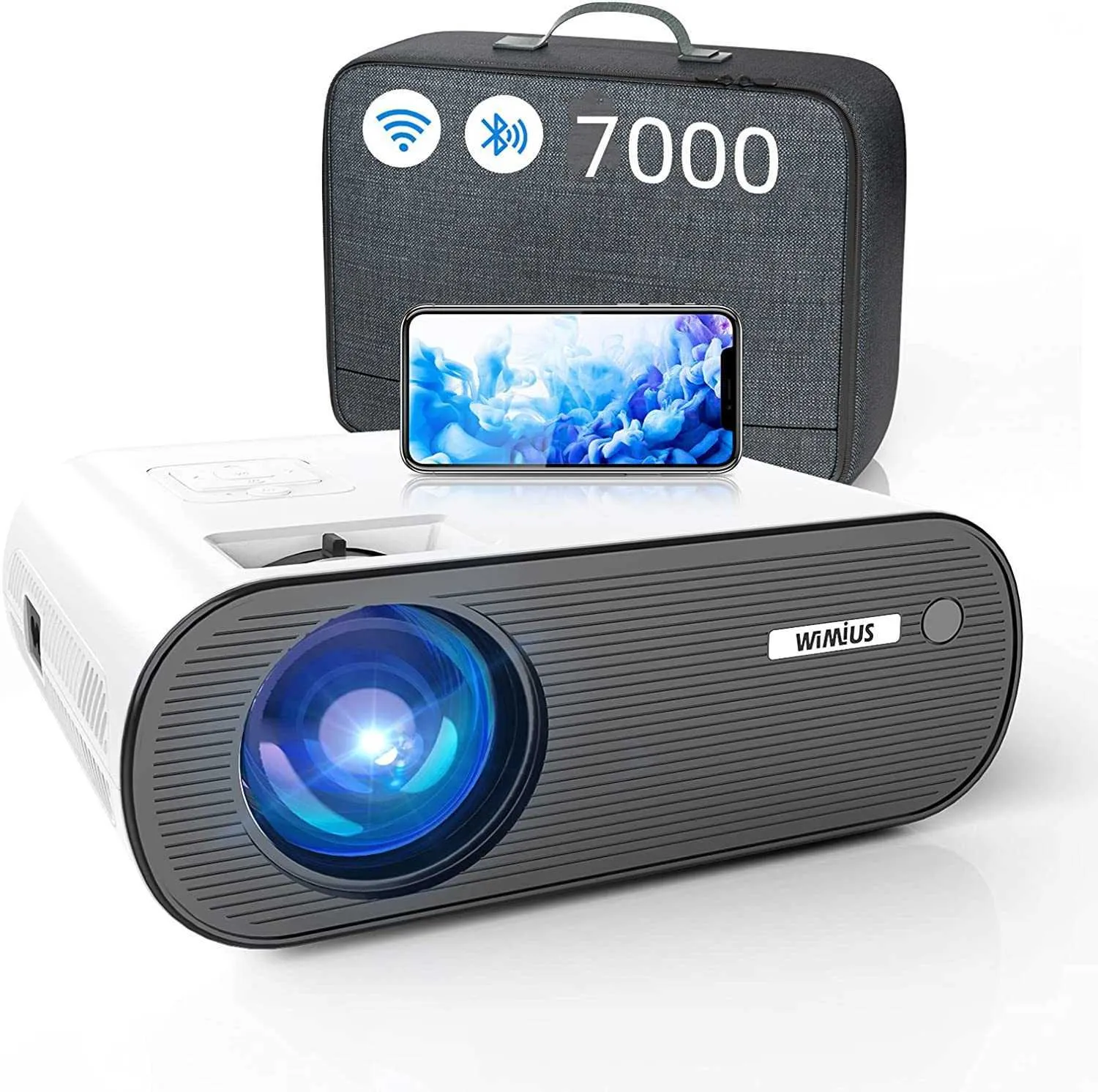 Yaber 1080P Projector with Wifi and Bluetooth, Portable Mini Home Theater  Projector with Bag, Gifts for Family, Friends, Kids 