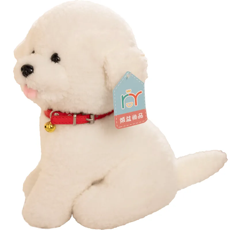 Hot 1 pz 23 cm/28 cm Simulazione Peluche Bichon Frise Cane Giocattolo Farcito Corea Realistico Cucciolo di Cane Giocattoli Per I Bambini bambini Regalo Di Compleanno