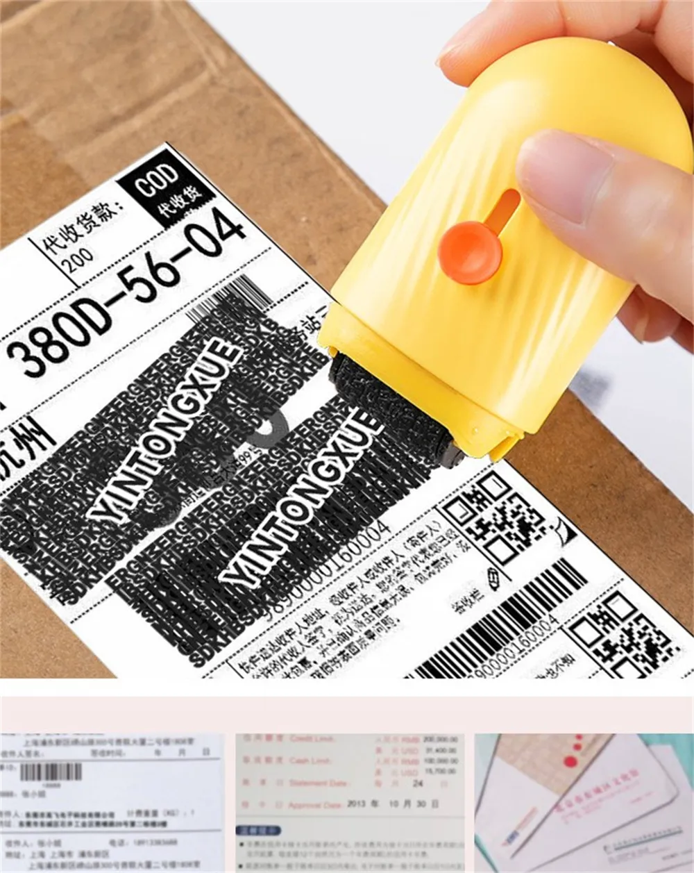 Identity Protection Roller Stamps Identity Prevention Theft Stamp For Privacy