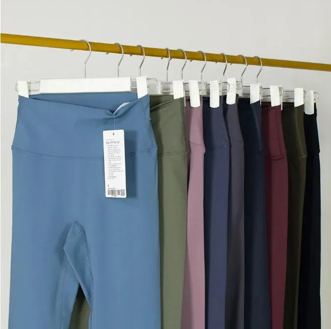 Pantaloni attivi da donna firmati lu-11 Abiti da yoga Pantaloni da yoga da donna tinta unita Pantaloni sportivi da yoga a vita alta Leggings elastici per il fitness