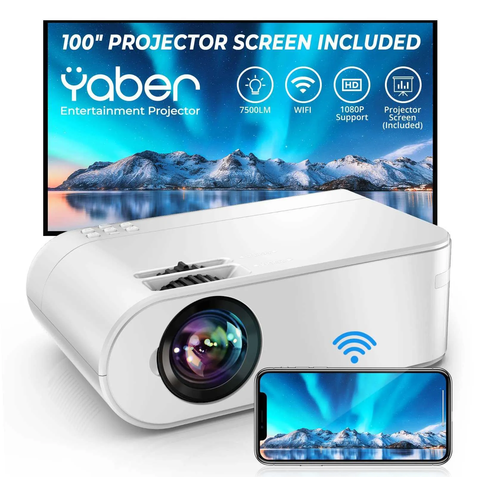 Projectors YABER V5 V2 Mini Projector 5G WiFi Bluetooth Projector 1080P  Full HD Portable Projector 4K For Home With Synchronize Screen Zoom T221216  From Wangcai06, $146.34