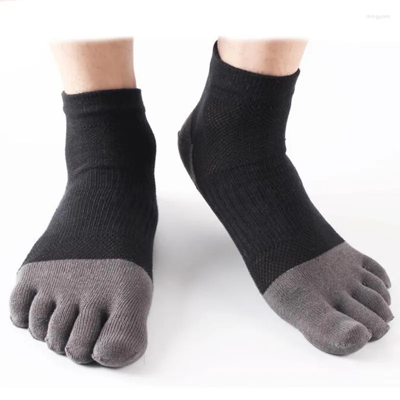 Calcetines de hombre 5 par/lote moda primavera invierno estilo Meias hombres mujeres cinco dedos algodón poliéster aliento calcetín