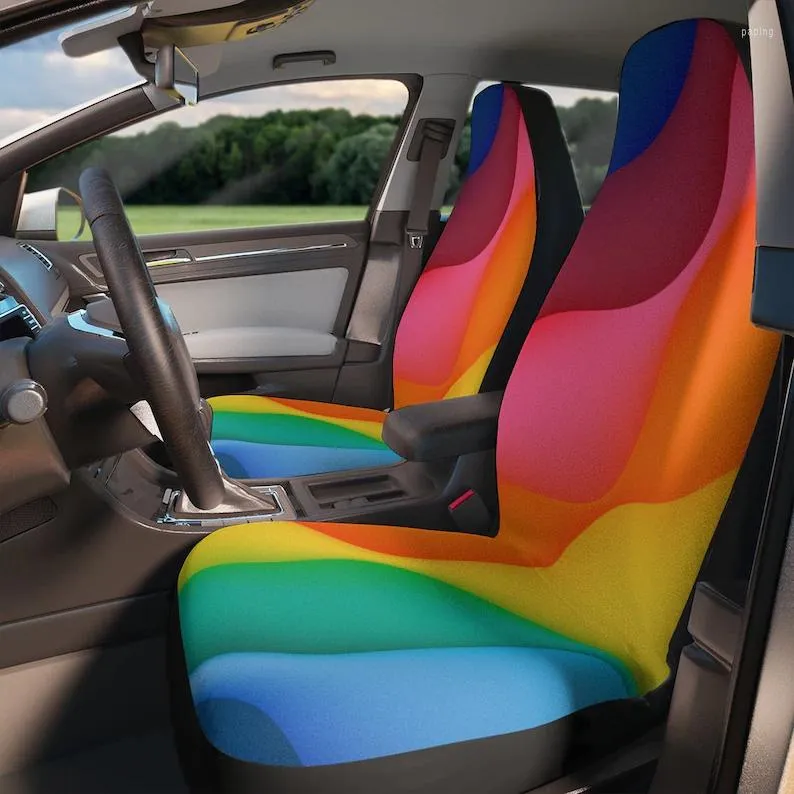 Vintage Hippie Neoprene Seat Covers Retro Mod Decor Accessory For