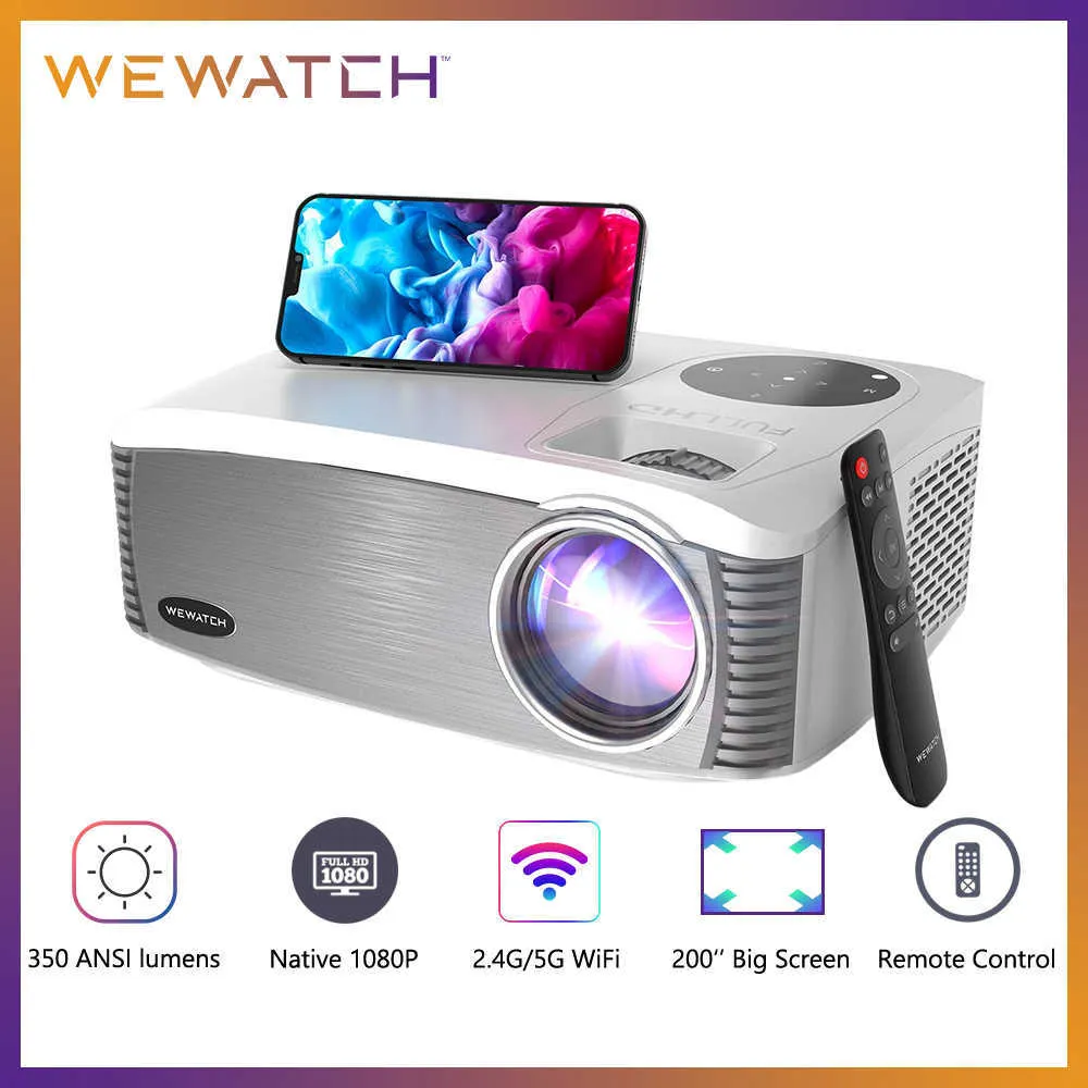 Проекторы WeWatch v70 Native 1080p 5G Wi -Fi Projector 350 ANSI Lumen Full HD Home Outdoor кинопроекторы видео Proyectors T221216