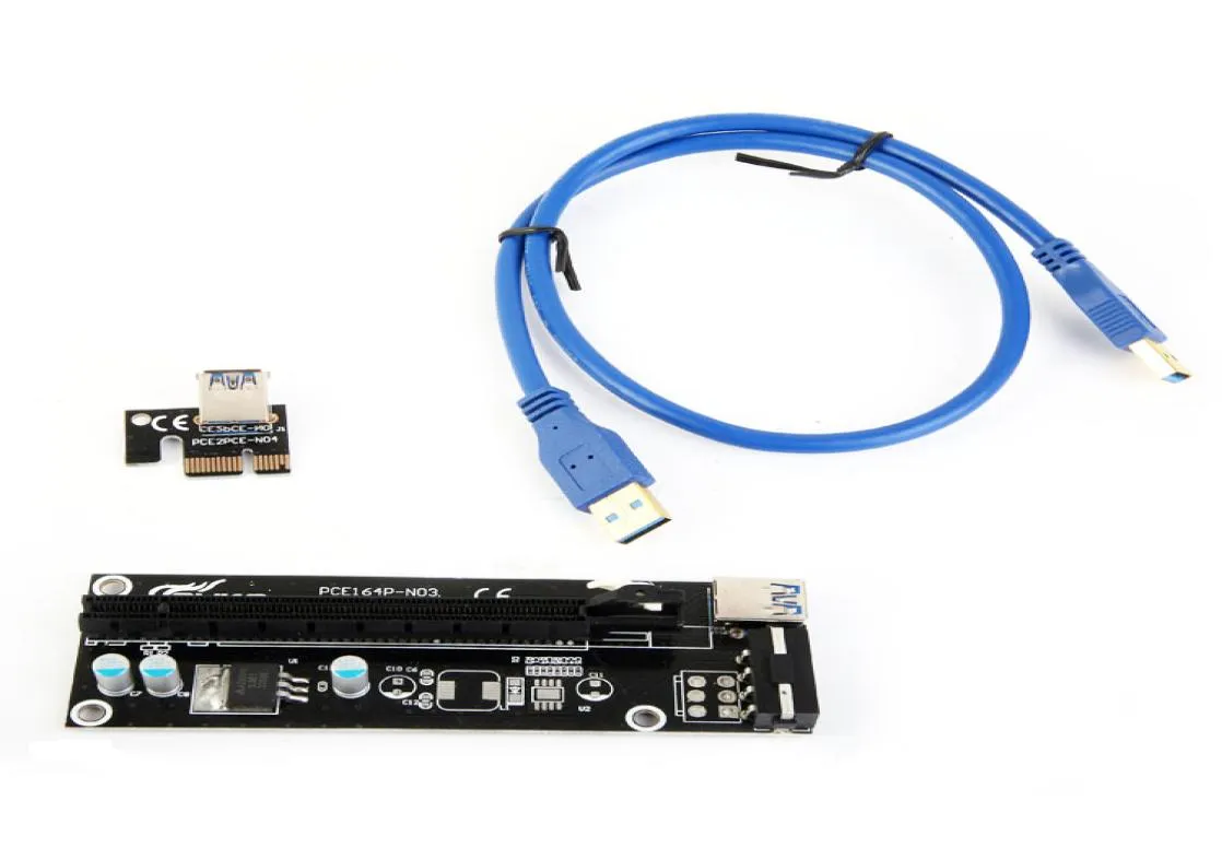 PCIE PCIE PCI Express Riser Card 1X〜16X USB 30データケーブルSATAから4PID IDE MOLEX POWER SULTION BTC MINER MACHINE9995463