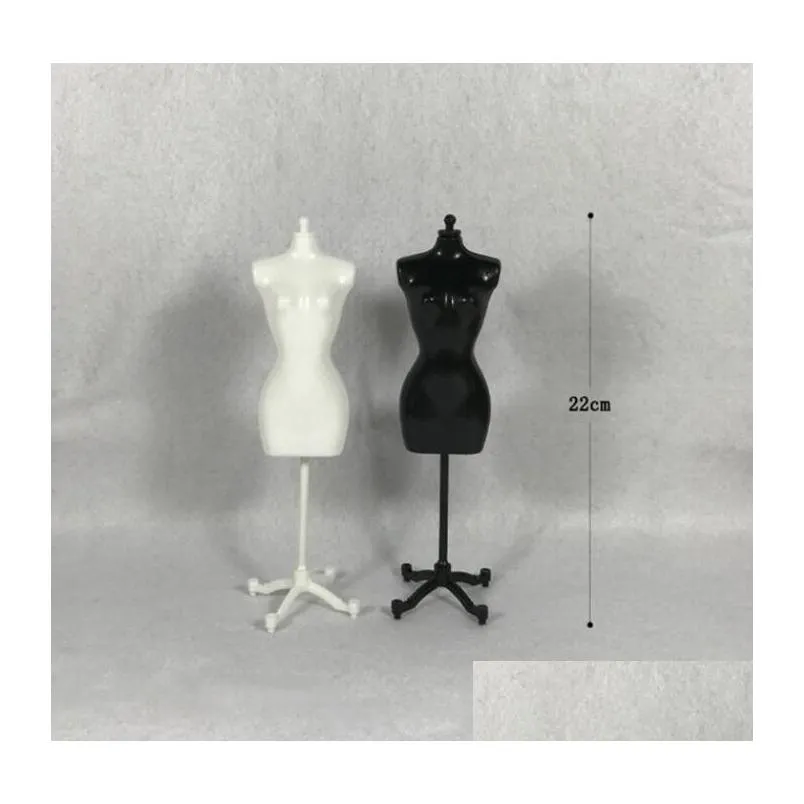 Mannequin 2 Black White Female For Doll/Monster/ Clothes Diy Display Birthday Gift 320 Q2 Drop Delivery Jewelry Packaging Dhjhx