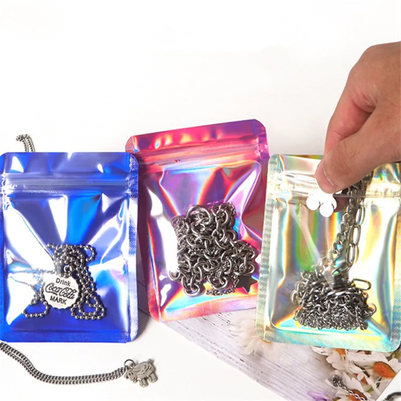 رائحة أكياس دليل قابلة للاستمتاع حقيبة حقيبة رقائق قابلة للاستمتاع حقيبة تغليف ألوان ليزر مسطح للحفل