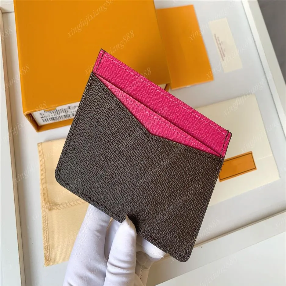 2022 Designer Genuine Leather women Men Card Holders Fashion Short Luxury Multiple Mini Wallet Key Coin Card Holder Damier M60166187b