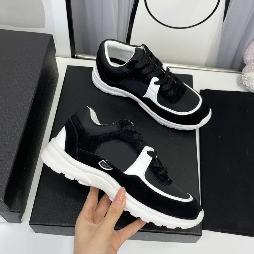 Дизайнерские кроссовки Fashion Channel Sneakers Women Luxury Lace-Up Sports Shoe Casual Trainers Classic Sneaker Woman Ccity bfdvc