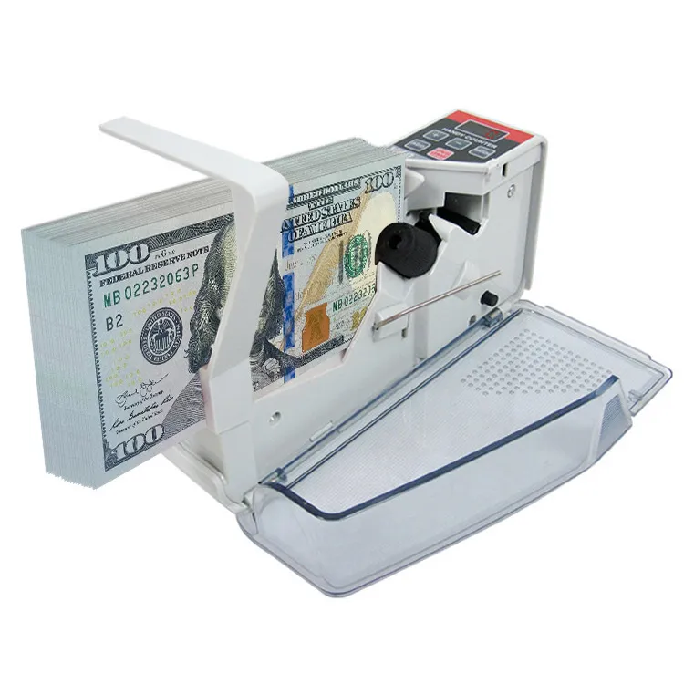 Wholesale Mini Portable Cash Counter V40 – 50% Off, Dual Power, KC Certified