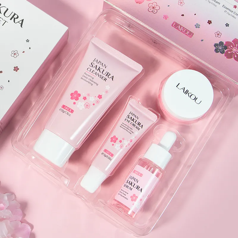 Sakura Skin Care Set: Facial Cleanser, Face Cream, From